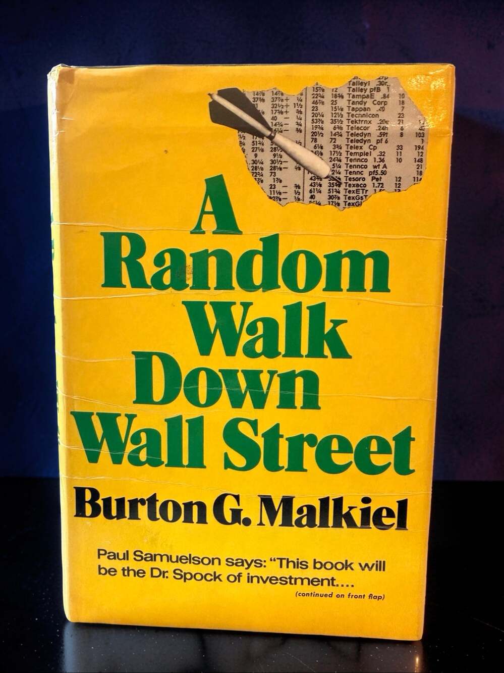 A Random Walk Down Wall Street Malkiel 1973 First Edition 1st Printing HC DJ